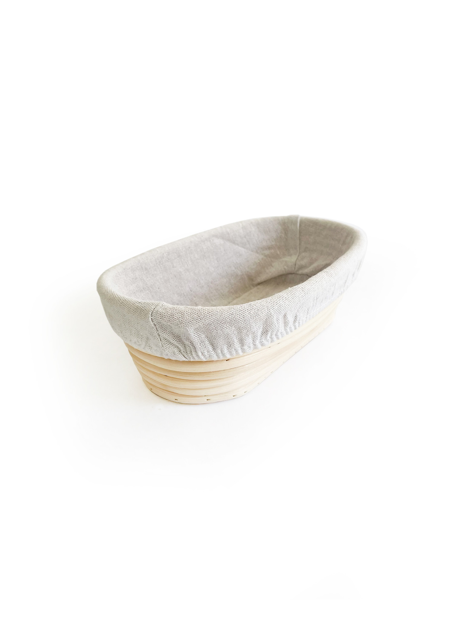 Mrs. Anderson's Lined Oval Bread Proofing Basket, 9.5" x 6"-2
