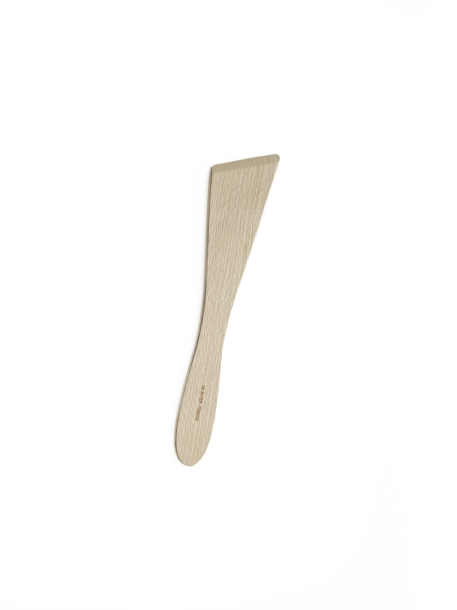 Debuyer Wood Angled Spatula, 10"-1