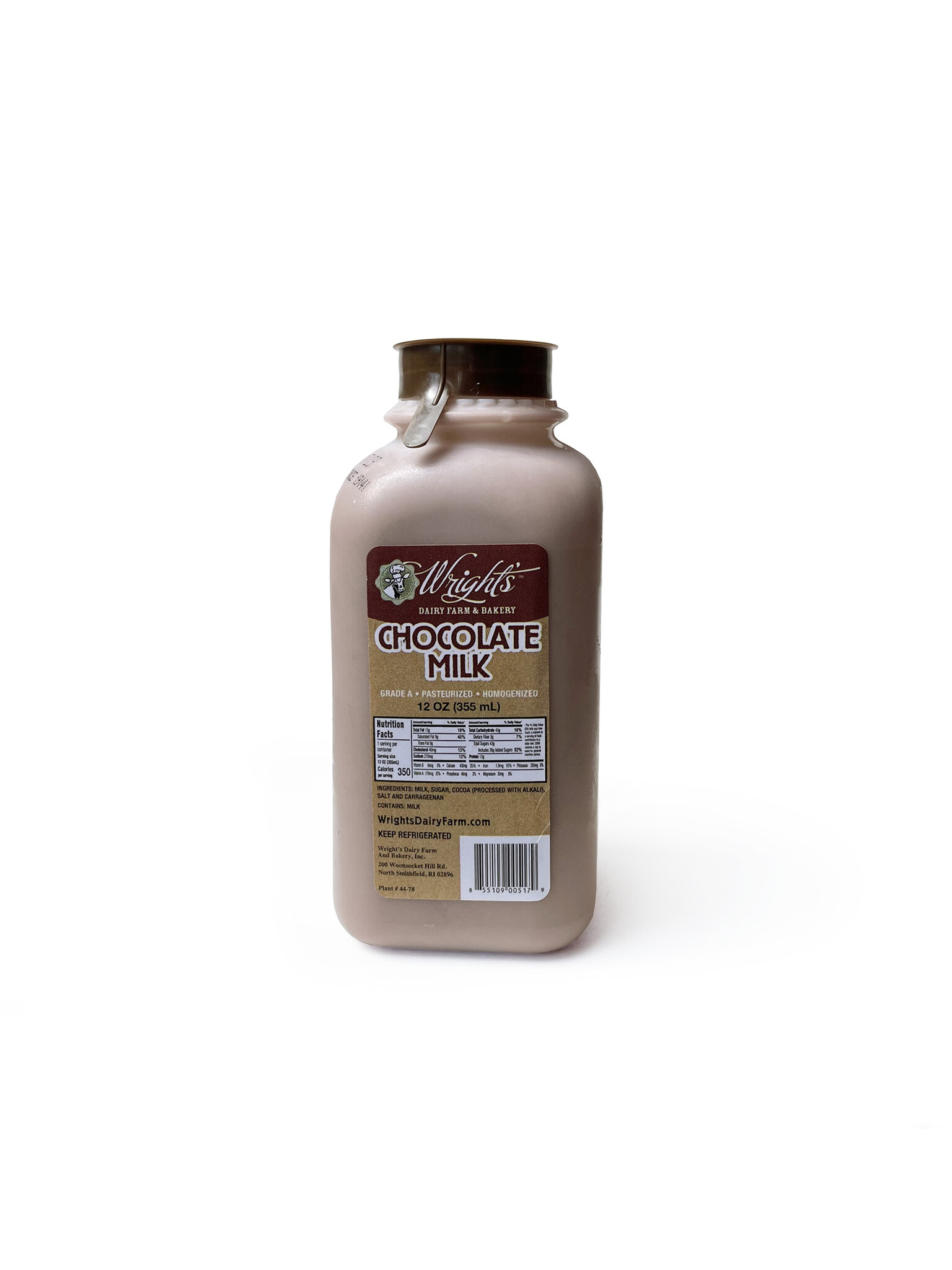 Wright's Chocolate Milk 12 oz Stock Culinary Goods