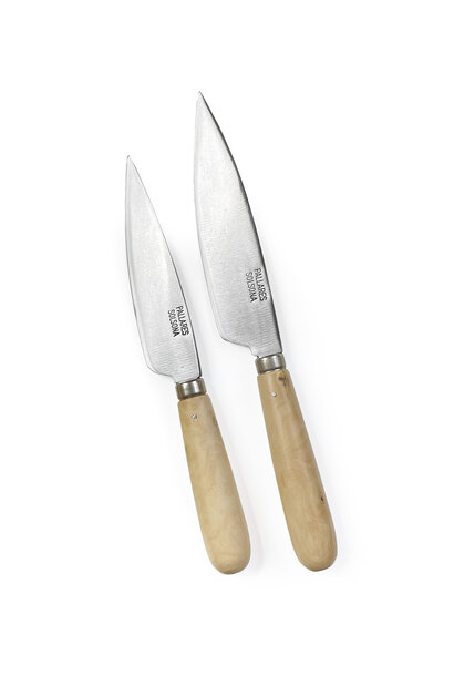 Pallares Boxwood Round Belly Knives Carbon