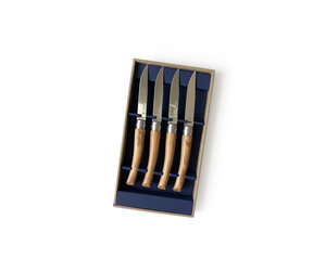 Opinel Box of Olive Wood Fancy Handle Chic Table Knives set of 4 - Stock  Culinary Goods