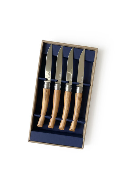 Steak knife Opinel Box of 4, olive ОО1830 10cm for sale