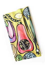 Atelier Vero Tea Towel Vegetables Green