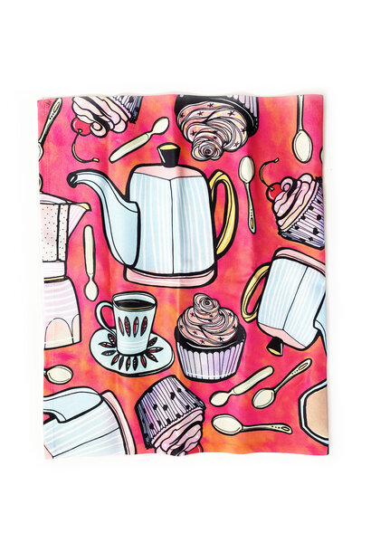 Atelier Vero Tea Towel Coffee Red