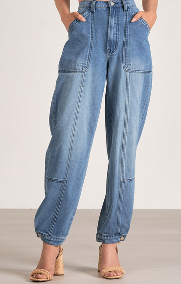 Denim Cargo Pants - Wolf Creek