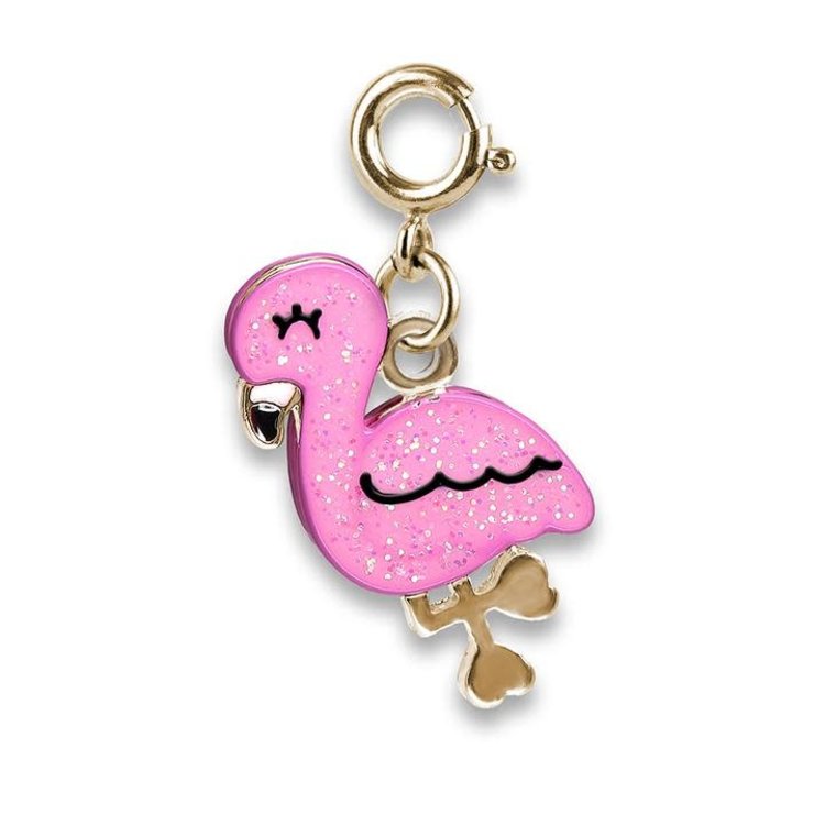 Charm It Charm Gold Glitter Flamingo  CICC1368