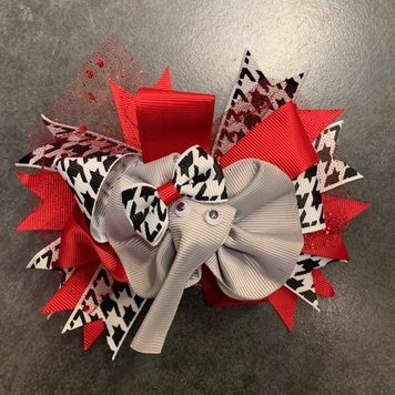 BOW HOUNDSTOOTH & Red Elephant