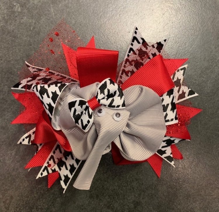 BOW HOUNDSTOOTH & Red Elephant