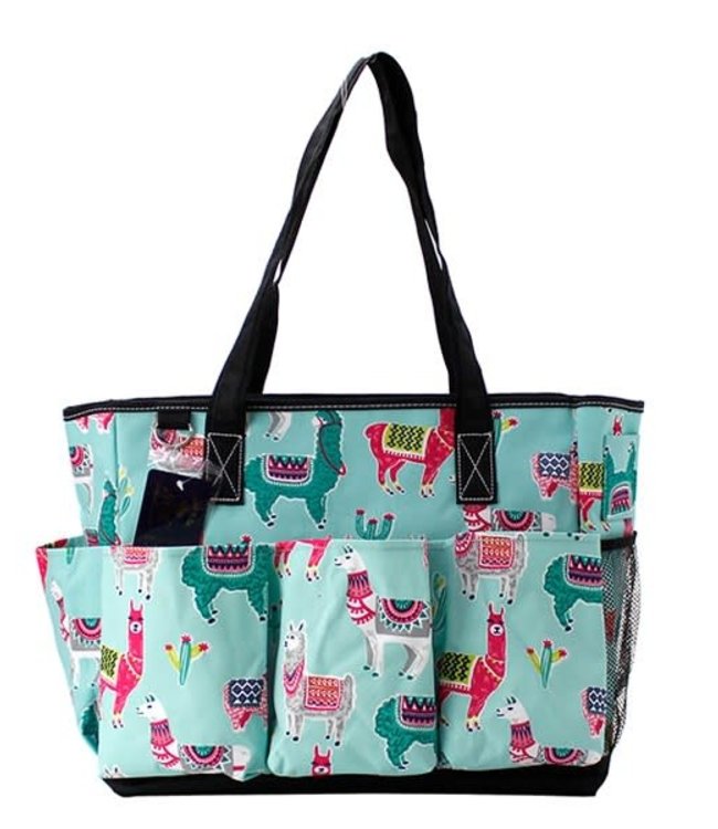 TOTE BAG LARGE UTILITY LLAMA PRINT LMA 604 - Accessories on the Boardwalk