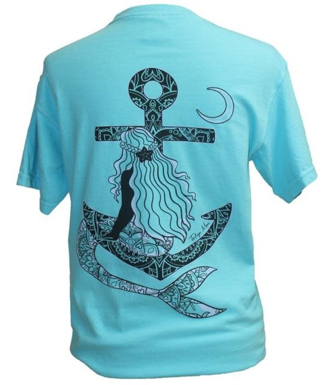 TORTUGA MOON T-Shirt TORTUGA MERMAID ANCHOR  Lagoon Blue