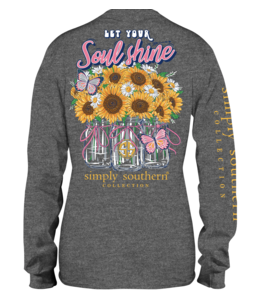 SIMPLY SOUTHERN T-Shirt Soul Shine Sunflowers Long Sleeve