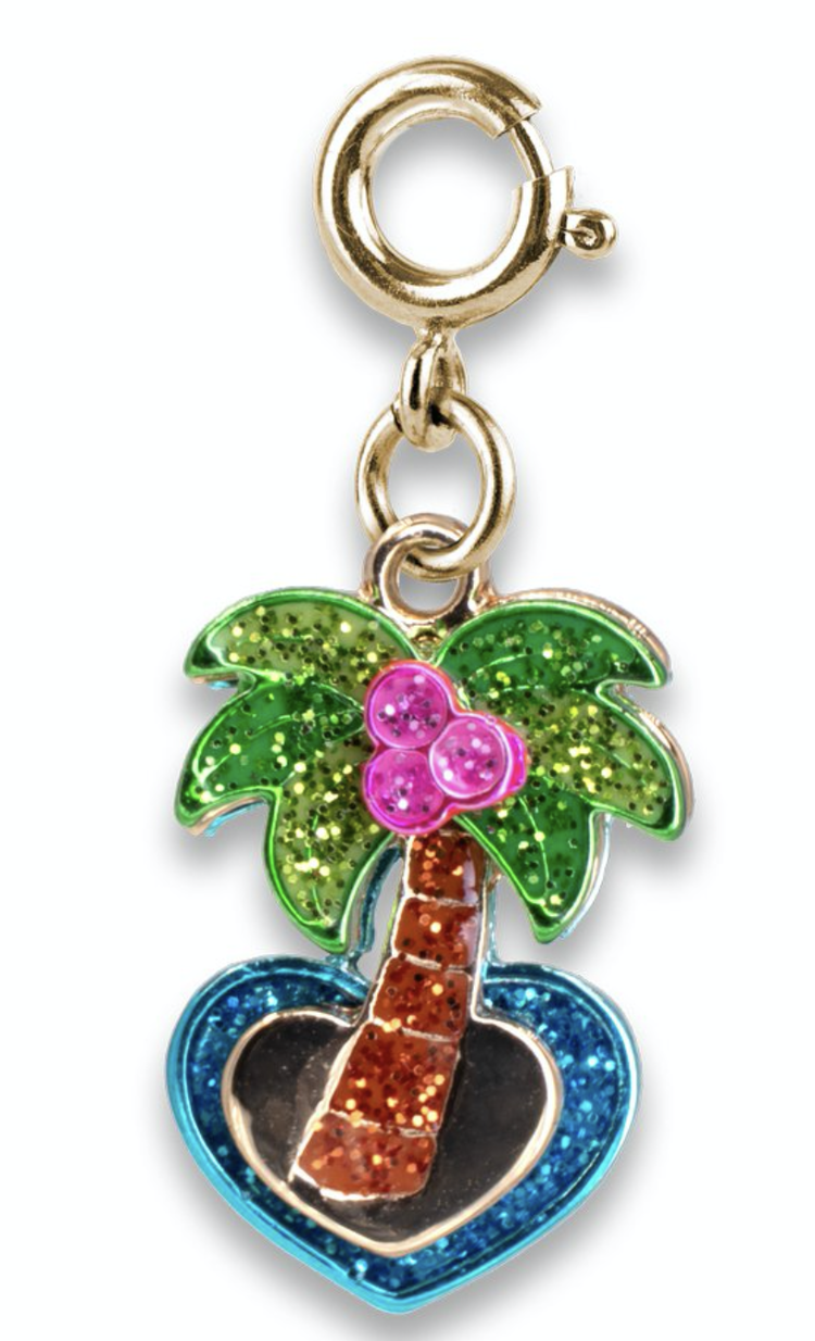 Charm It Gold Glitter Palm Tree Charm CICC 1436
