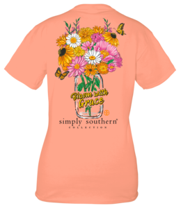 SIMPLY SOUTHERN T-shirt SS Bloom Sherbet