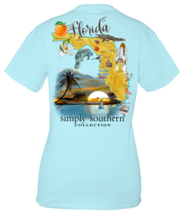 SIMPLY SOUTHERN T-shirt SS States FL Ice