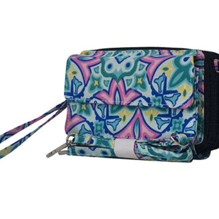 Crossbody Wallet Nile Florals DPG 942D Navy - Accessories on the