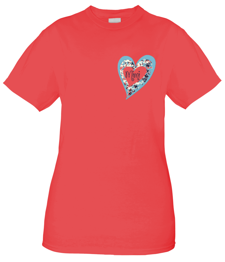 Angela Miller Designs T-SHIRT HEART MIMI Comfort Colors