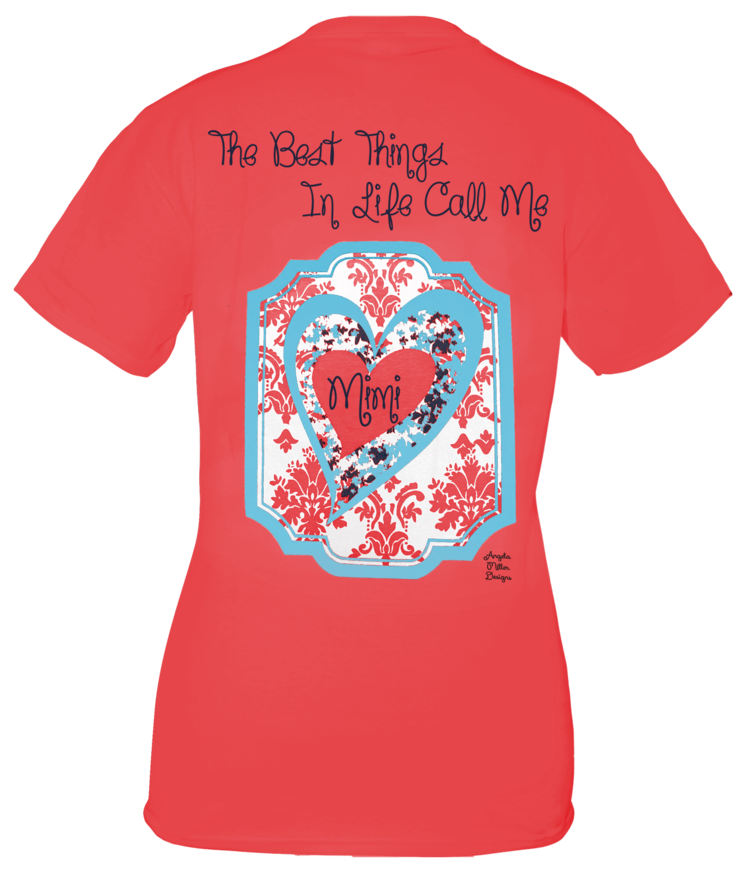 Angela Miller Designs T-SHIRT HEART MIMI Comfort Colors