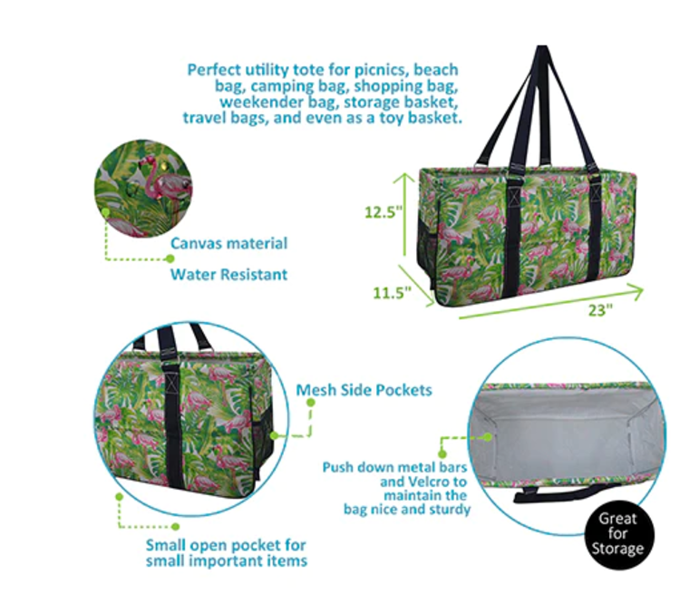 NGIL TOTE UTILITY Open Top  Tropical Flamingo FDE 603