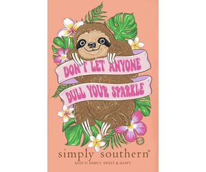 Simply Southern Sparkle Sloth Short Sleeve T-Shirt