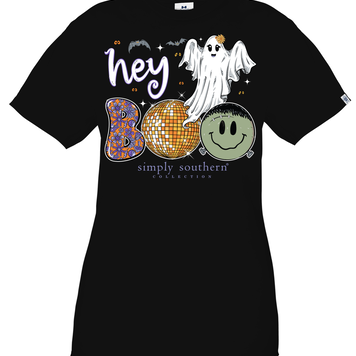 SIMPLY SOUTHERN T-Shirt SS Ghost Black Front Print