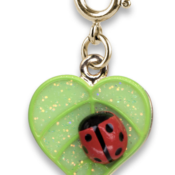 Charm It Charm It! Gold Glitter Little Ladybug Charm CICC1496