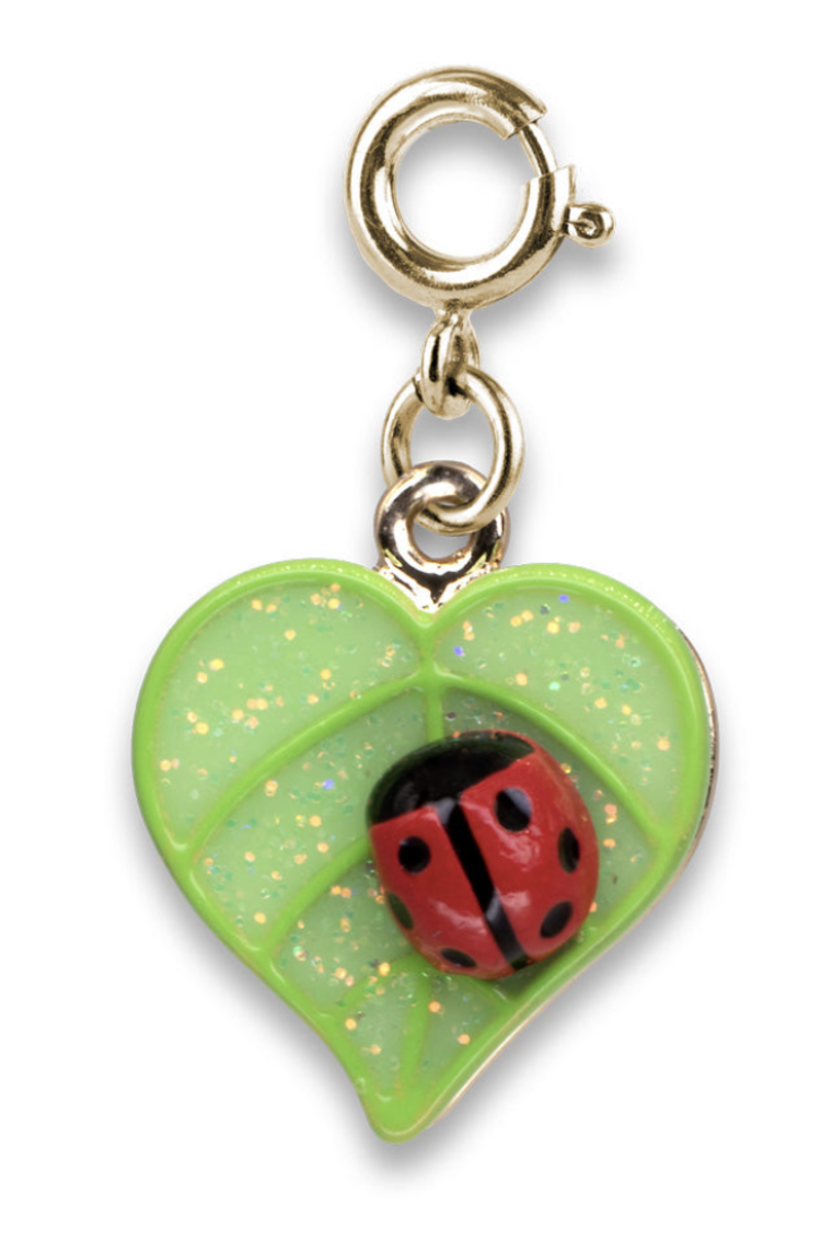 Charm It Charm It! Gold Glitter Little Ladybug Charm CICC1496