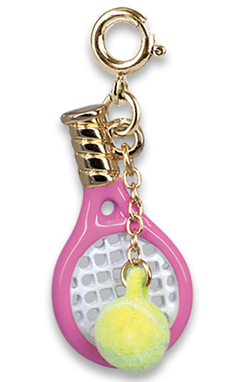 Charm It Charm It! Gold Glitter Tennis Racquet Charm CICC 1488