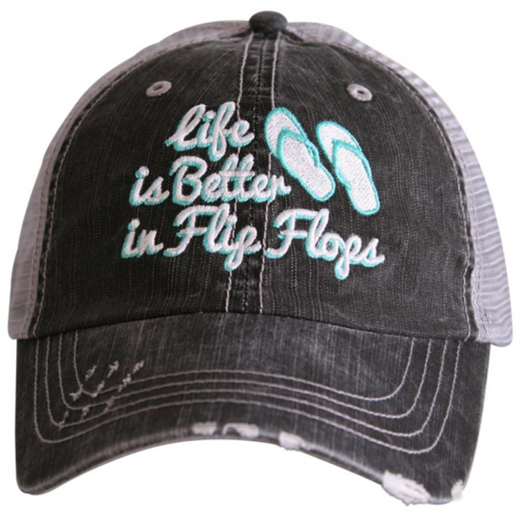 KATYDID Katydid Life is better in Flip Flops Trucker Hat