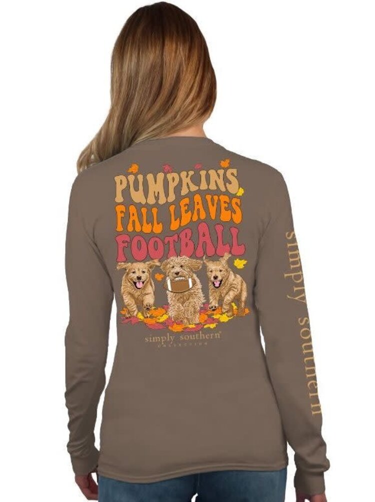 SIMPLY SOUTHERN T-Shirt SS LS Leaves Army Pumpkins Football
