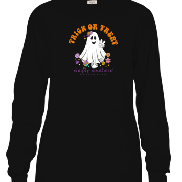 SIMPLY SOUTHERN T-Shirt SS LS Trick Treat Crew Black