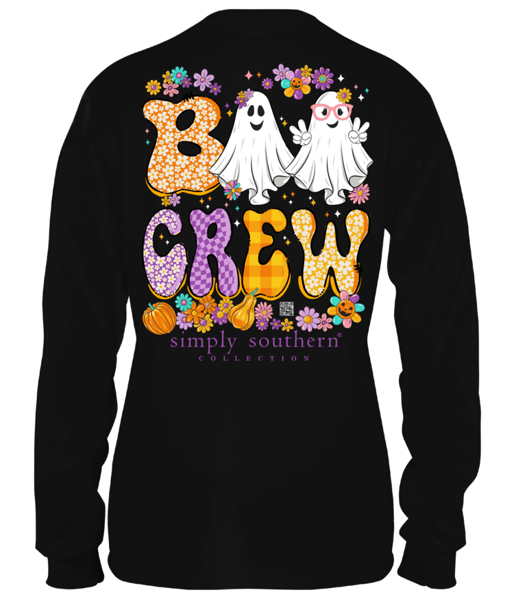 SIMPLY SOUTHERN T-Shirt SS LS Trick Treat Crew Black