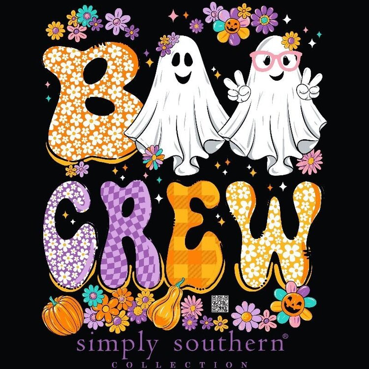 SIMPLY SOUTHERN T-Shirt SS LS Trick Treat Crew Black