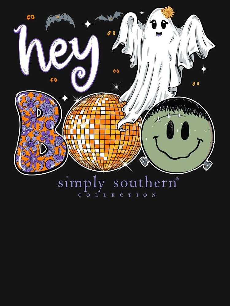 SIMPLY SOUTHERN T-Shirt SS Ghost Black Front Print