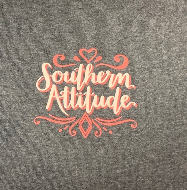 SOUTHERN ATTITUDE T-Shirt Mouth Shut Heather Gray S273