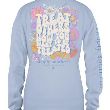 SIMPLY SOUTHERN T-Shirt SS YOUTH LS Treat Others Fog