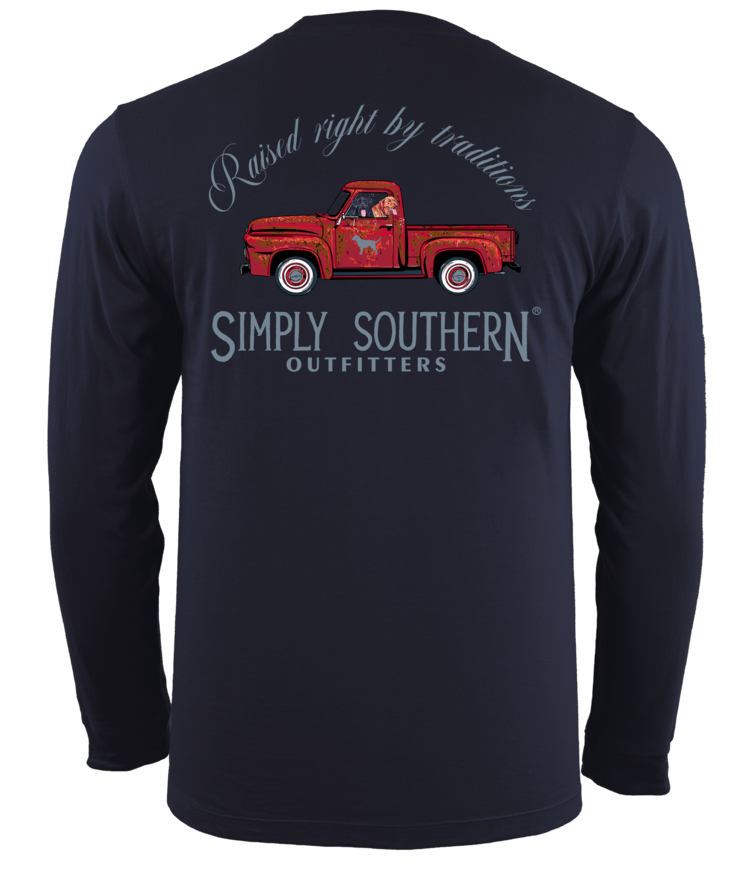 SIMPLY SOUTHERN T-Shirt SS LS Unisex Red Truck Night Sky