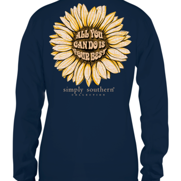 SIMPLY SOUTHERN T-Shirt YOUTH SS LS Do Your Best Midnight Navy