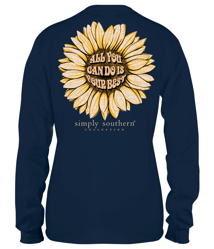 SIMPLY SOUTHERN T-Shirt YOUTH SS LS Do Your Best Midnight Navy