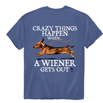 American Fido T-Shirt Crazy Wiener Gets Out 1240 AF