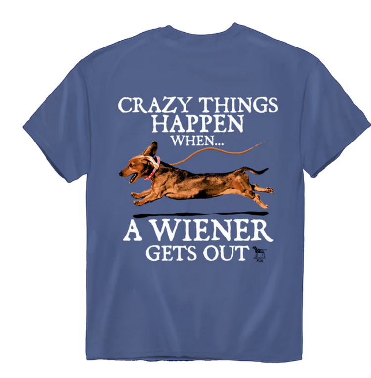 American Fido T-Shirt Crazy Wiener Gets Out 1240 AF