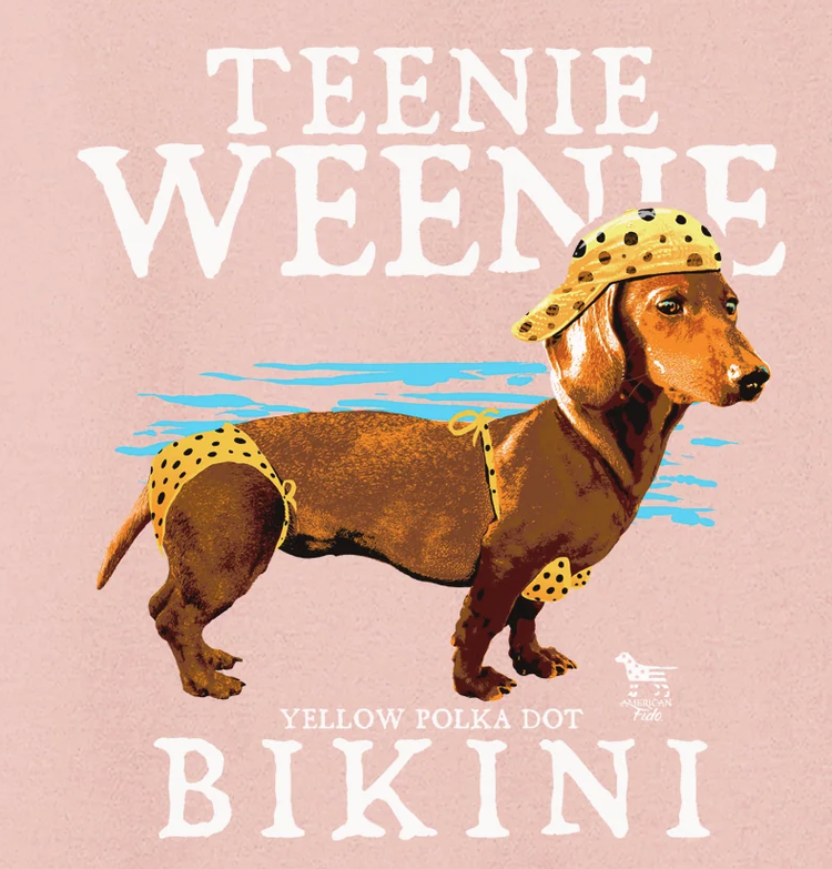 American Fido T-Shirt Teenie Weenie Bikini Pink 1234 AF