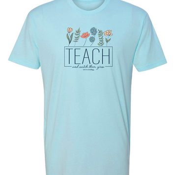 Southernology T-Shirt Teach and Watch SO Ice Blue Front Print