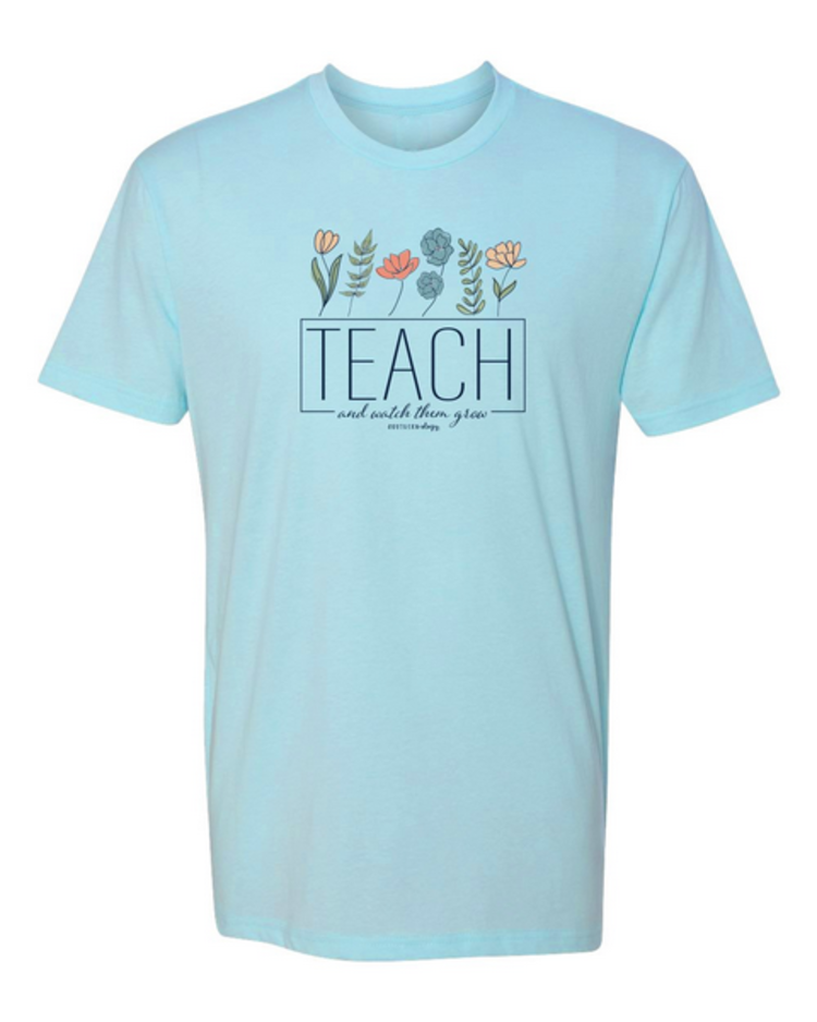 Southernology T-Shirt Teach and Watch SO Ice Blue Front Print