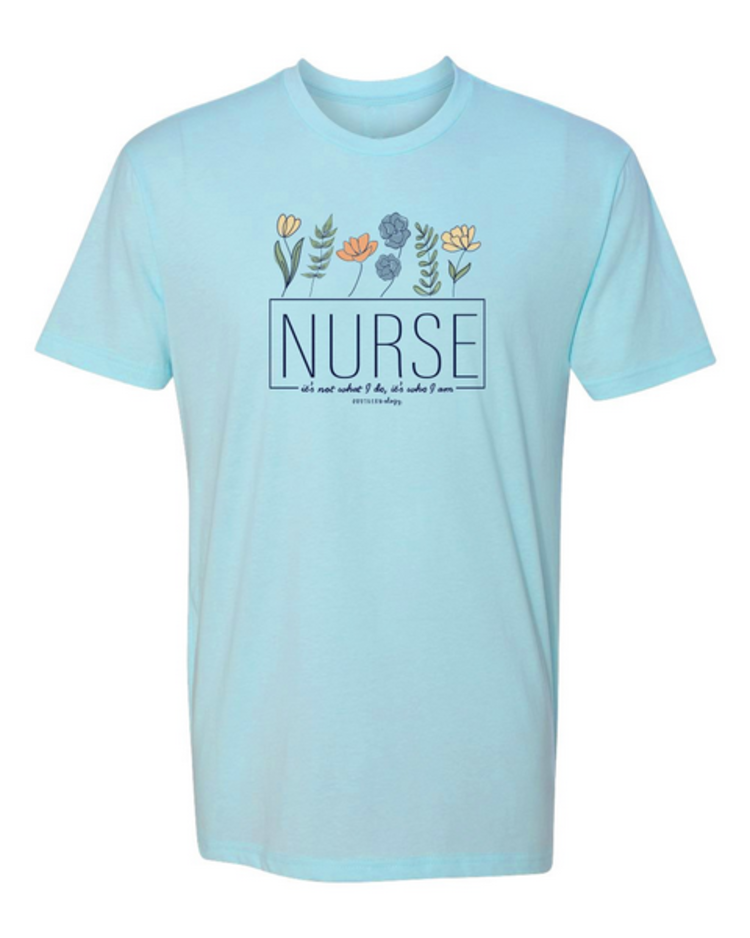 Southernology T-Shirt Nurse is Who SO Ice Blue Bella Canvas Front Print