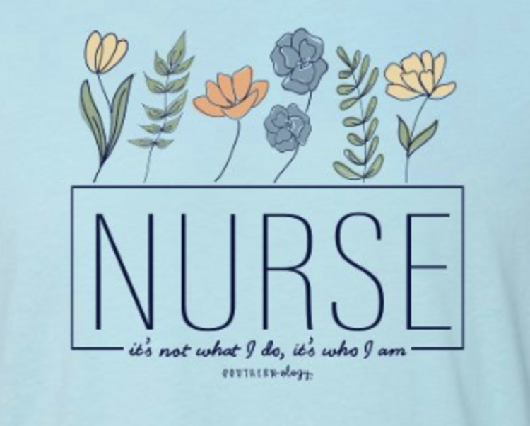 Southernology T-Shirt Nurse is Who SO Ice Blue Bella Canvas Front Print