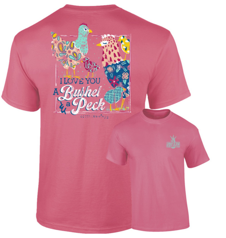 Southernology T-Shirt Bushel and a Peck Crunchberry Pink  SO Com. Color