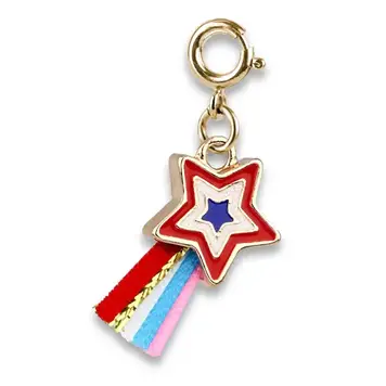 Charm It Charm It! Gold Patriotic Shooting Star Charm CICC 1523