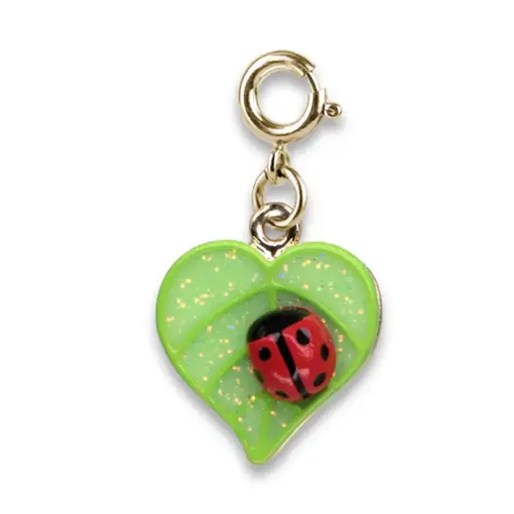 Charm It Charm It! Gold Glitter Little Ladybug Charm CICC1496