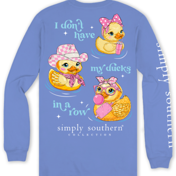 SIMPLY SOUTHERN T-Shirt YOUTH SS LS Ducks Vista Blue