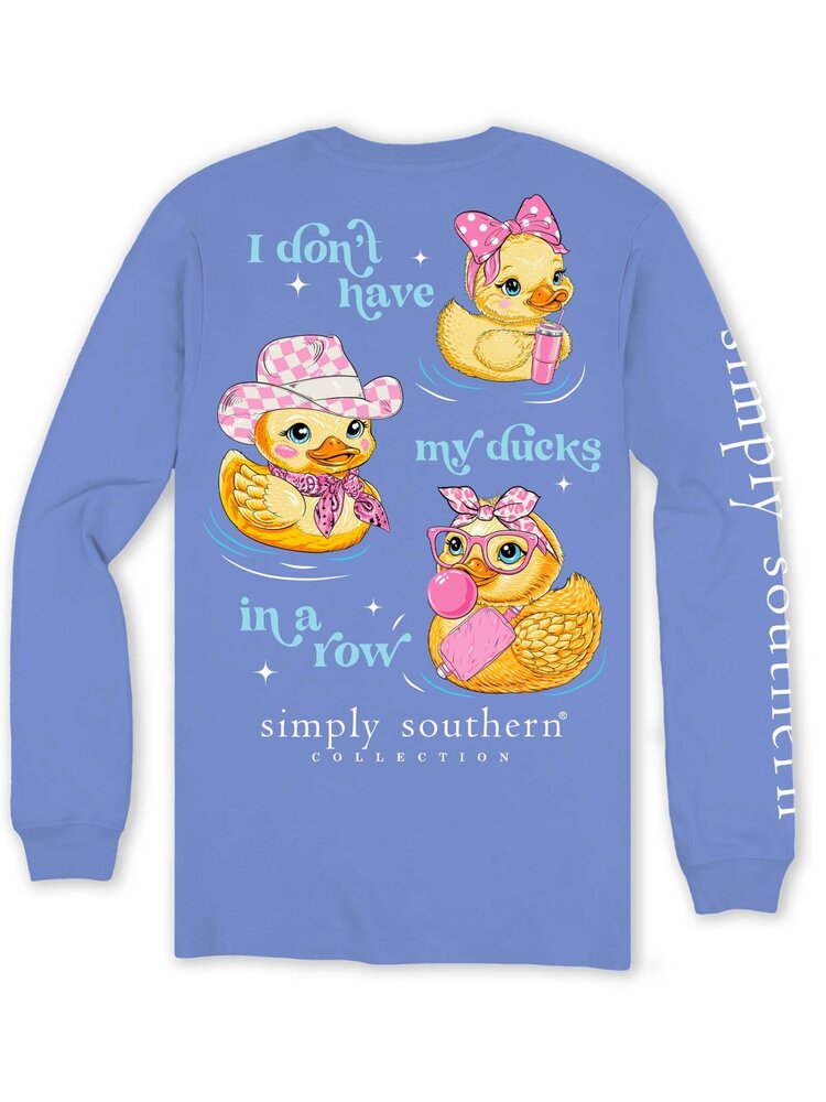 SIMPLY SOUTHERN T-Shirt YOUTH SS LS Ducks Vista Blue